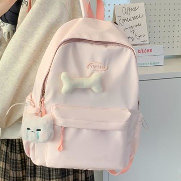 書包女生初中生2025新款高顏值藍色系高中生雙肩包旅游輕便小背包