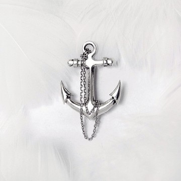 十字錨 / 925純銀胸針