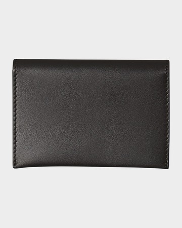 Flap Card Holder in Box Calf Leather