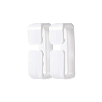 荷生活 免打孔拱型拉手設計門窗拉手器 可掛物黏貼式櫥櫃輕鬆推拉手把-8組