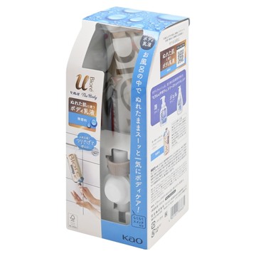 Biore 蜜妮 U 無香料濕潤肌膚用乳液3件組 乳液*1瓶+掛勾*1個+擠嘴*1個  1盒  300ml