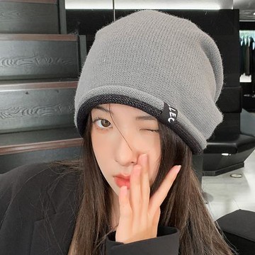 Acorn*橡果-韓系保暖毛帽防曬機能帽月子帽防風頭罩1735(淺灰)