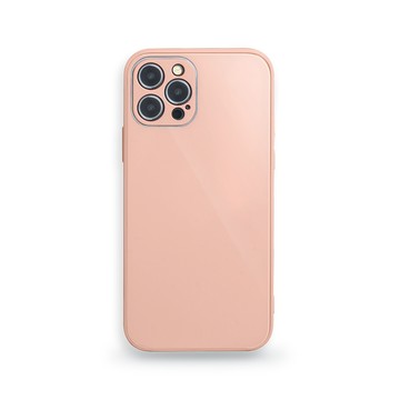 iPhone 14 Pro Max 殼 雅緻銀框 ! 液態矽膠玻璃殼 iPhone 14 Pro Max 手機殼 i14 Pro Max 保護殼 軟邊硬殼 /珊瑚粉