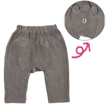 akachan honpo - 燈心絨造型屁屁褲-深灰色