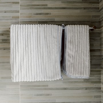 坑坑條珊瑚絨吸水毛巾 三色售