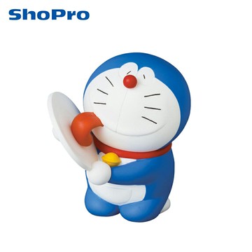 【日本正版】UDF 哆啦A夢 吊卡系列 NO.574 舔盤子的哆啦A夢 初登場Ver. 公仔 模型 6.2cm 小叮噹 MEDICOM TOY - 155746