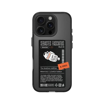 iPhone 16 Pro Clear 酷墨灰 - Marine Debris - 塑膠瓶條紋平鮋