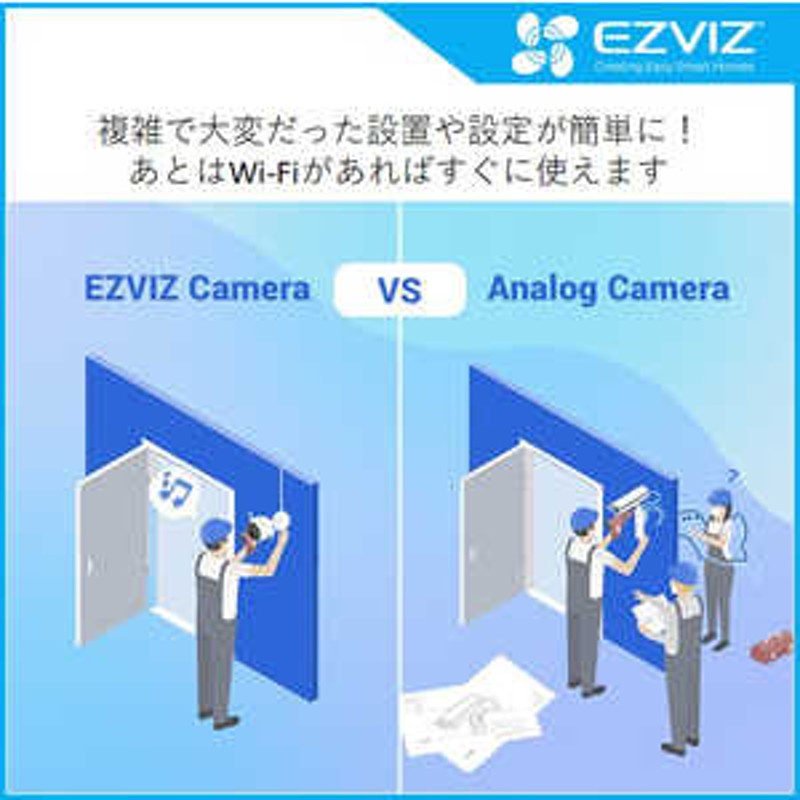 EZVIZ 屋外用防犯カメラ カラーナイトビジョンタイプ CSH3CCOLOR | LINEブランドカタログ