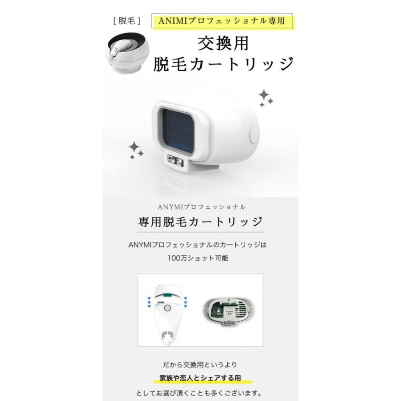 交換用 脱毛カートリッジ（ANYMIプロフェッショナル脱毛器専用） | LINEブランドカタログ