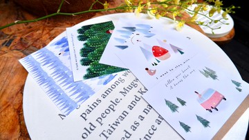 【森林系列】(粉紅色車)明信片 共5張