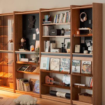 小半家具滿屋櫻桃木書櫃D款-無背板-(H014379116)