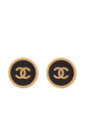 CHANEL Pre-Owned - 2000s CC clip-on earrings - women - Gold Plated Brass - One Size