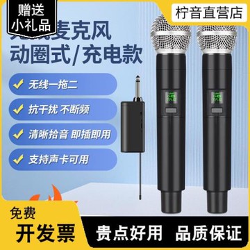 無線麥克風充電防嘯叫 戶外聲卡麥克風家用音響k歌舞臺話筒