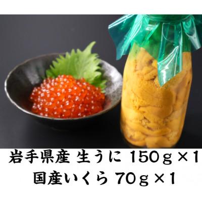 ふるさと納税 釜石市 岩手県産 生うに(150g×1本) 国産いくら(70g×1)