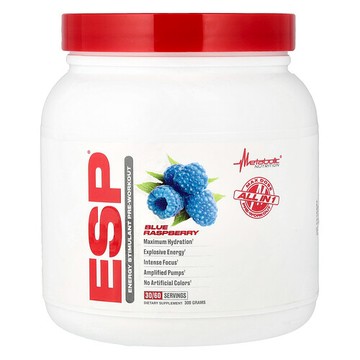 Metabolic Nutrition, E.S.P.鍛鍊前配方，藍樹莓味，300 克