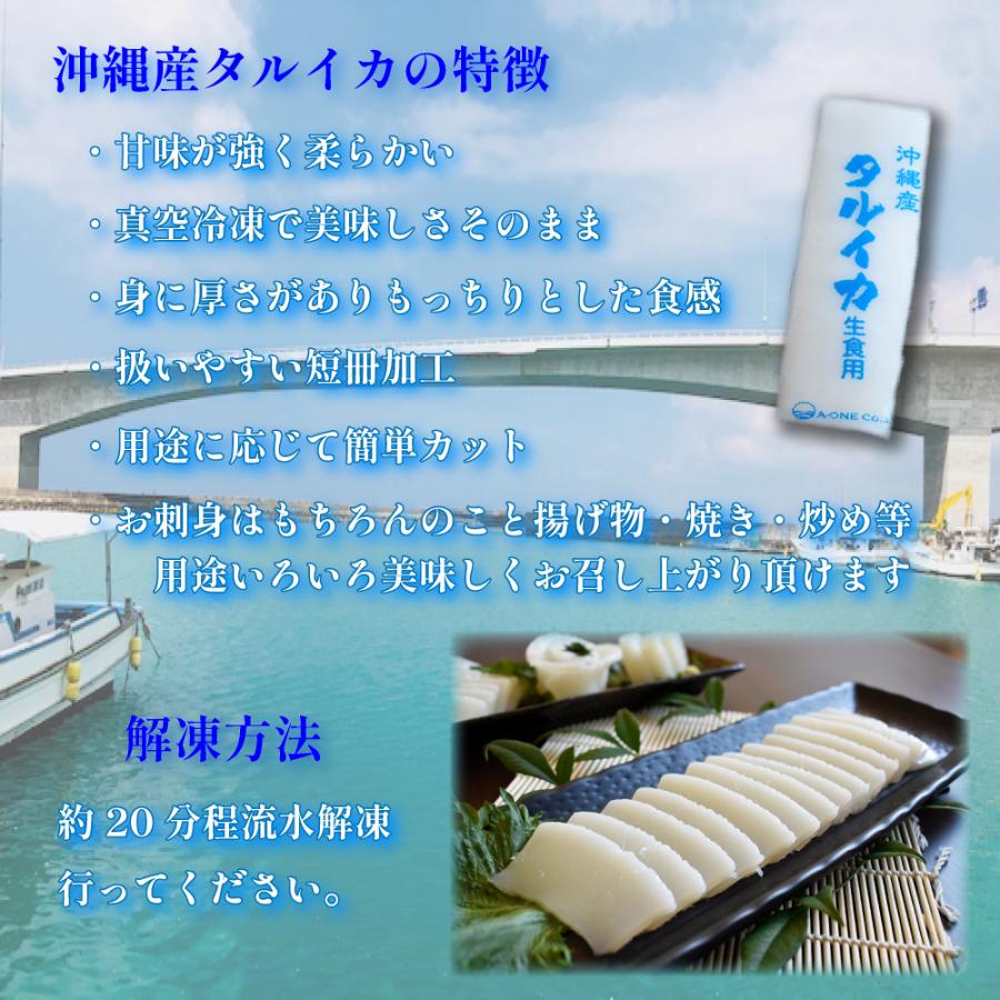 冷凍 生食用 タルイカ 1本 400g（無選別）沖縄県産