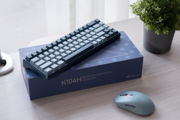 irocks K104H 有線磁軸機械式鍵盤 鈦晶藍