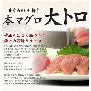 ふるさと納税 本マグロ大トロずっしり1kg　解凍レシピ付　1サクずつ真空包装 福島県いわき市