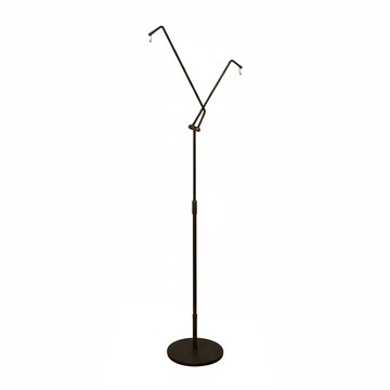 日月鉄工所 山岐燈柱 地釘 主柱 短燈柱 兩支燈勾 外袋  1組  黑色