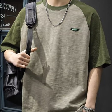 夏季新款潮流短袖 韓版潮牌短T oversize 薄款設計 時尚短袖 簡約百搭 男生休閒短T