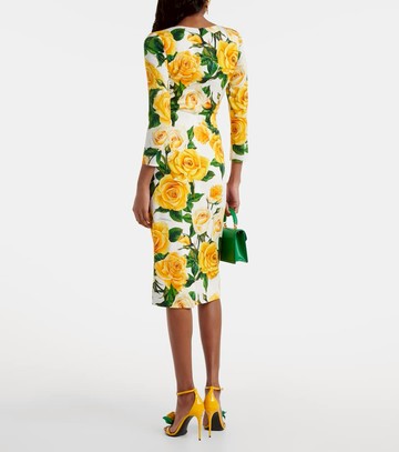 Dolce & Gabbana Floral silk-blend midi dress