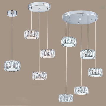 進口三色光(附遙控)水晶吊燈 F44–47–0591、0592、0593、0594、0595、0596