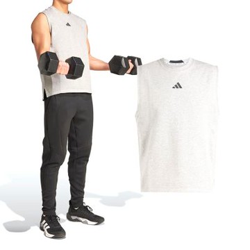 Adidas D4T X SL TEE 男款 灰色 圓領 棉質 訓練 無袖 運動 背心 KB9831