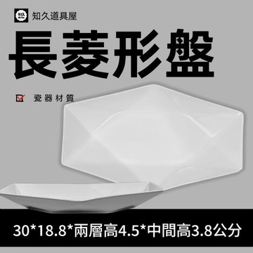【知久道具屋】長菱格盤 長魚盤 長深盤 造型瓷器 瓷器