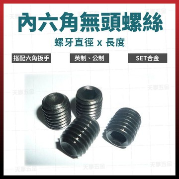 10 x 30 - 60mm set 100入 內六角螺絲 合金螺絲 無頭螺絲 內六角板手用 結合螺絲 [天掌五金]【領券滿額再折千7/31止】