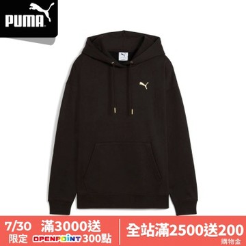 【PUMA官方旗艦】基本系列Max Metallic長厚連帽T恤 女性 63446101