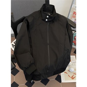 立領墊肩飛行夾克男款春秋季解構設計感防風防水登山服沖鋒衣外套