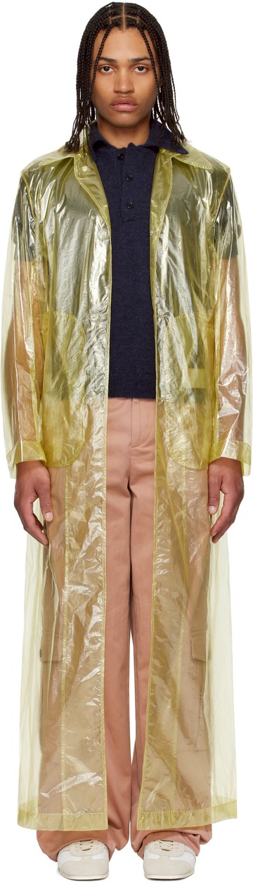 Dries Van Noten 绿色 Loose Fit 麦金托什大衣