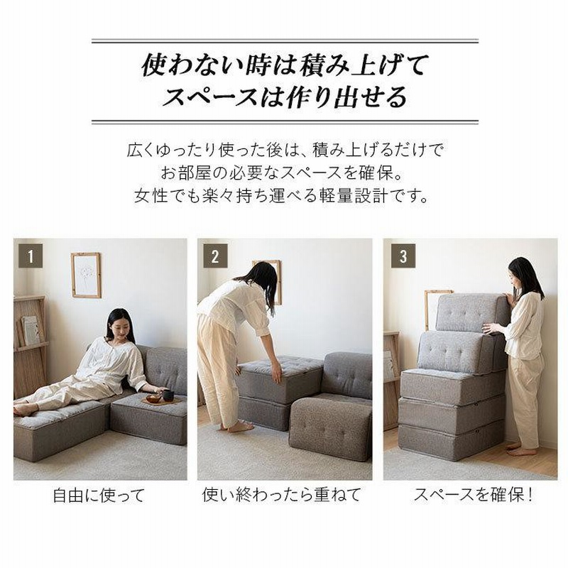 ソファ ソファベッド フロアソファ コンパクト1124-1