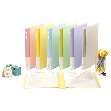 LAN CHYN 連勤 LC-006  6張內頁入斜紋透明果凍色文件夾/公文夾/文件套/輕便夾