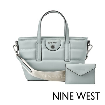 NINE WEST TADEO 衍縫水餃包-淡藍色(129475)