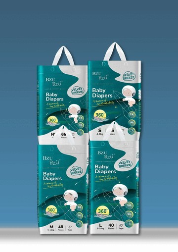 BZU BZU 絲絨紙尿褲4包組