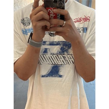 Far archive賽車風標語印花寬松oversize美式高街潮牌小眾短袖T恤