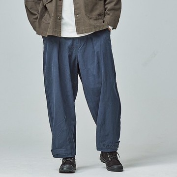 KANGOL袋鼠個性氣球長褲-深藍