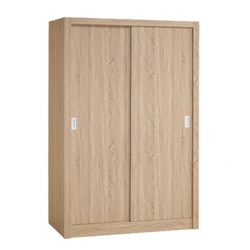 文創集 艾瑟斯 時尚4.1尺推門衣櫃(二色可選)-121.5x61x196.5cm免組