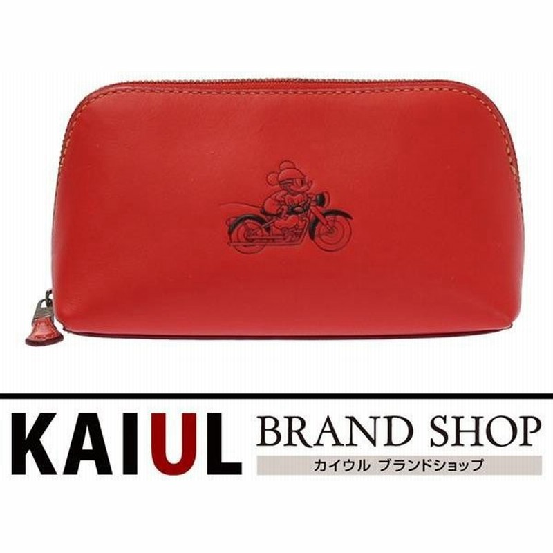 コーチ ポーチ レザー レッド 赤 ミッキーマウス ディズニー コラボ 小物入れ コスメ 化粧 ロゴ Abランク 通販 Lineポイント最大0 5 Get Lineショッピング
