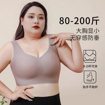 💖臺灣-出貨💖3件裝無痕大碼大胸顯小聚攏收副乳固定杯薄款舒適運動美背心文胸06t3