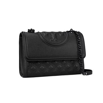 TORY BURCH Fleming 休閒菱格絎縫流蘇細節壓花皮革大號鏈條單肩包 164191(預購)~【 菲尼斯 國際精品 ★ APP下單天天10%點數回饋 】