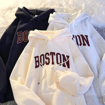 2023新款春秋薄款韓版連帽套頭加絨加厚衛衣女秋冬寬松oversize潮