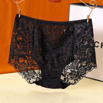 性感蕾絲內褲女士薄款網紗透氣舒適無痕加大碼200斤胖妹妹三角褲