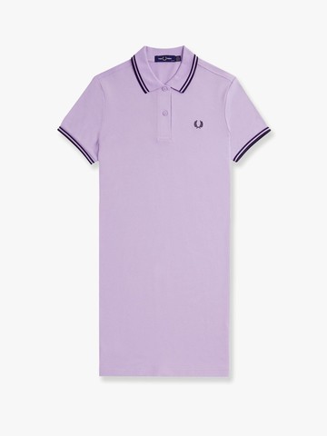 Stretch cotton polo dress with contrasting profiles - FRED PERRY - gender_Woman