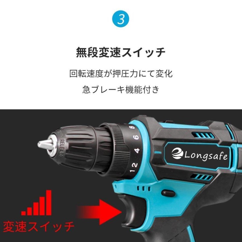 マキタ makita 充電式 互換 ドリルドライバー 電動ドライバー LED