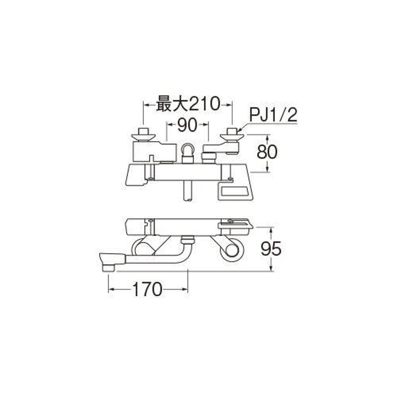 三栄水栓 SANEI SK181DC-13 サーモシャワー混合栓 バスルーム用