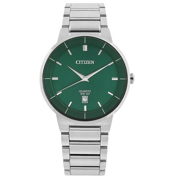 CITIZEN / BI5120-51X / 礦石強化玻璃 日本機芯 日期 不鏽鋼手錶 綠色 40mm