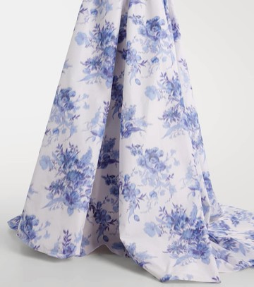 Carolina Herrera Floral taffeta bustier gown