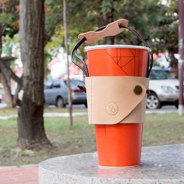 DUAL | 皮革環保杯套 (飲料杯。咖啡杯。胖胖杯) 皆適用